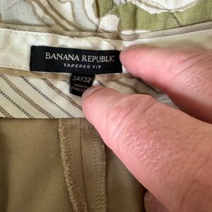 Banana Republic Khaki Tapered Fit Trousers